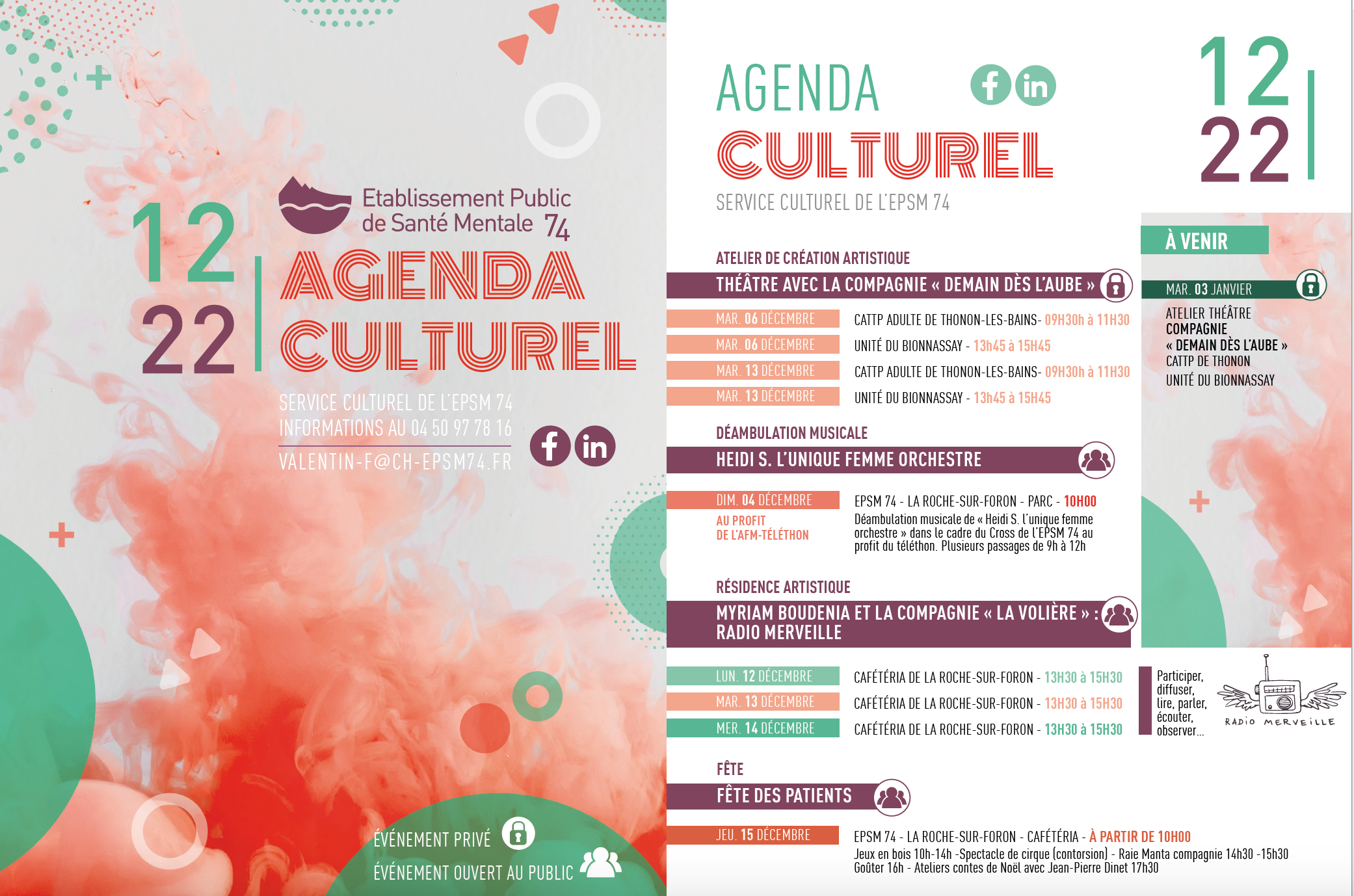 Agenda Culturel Novembre 2022